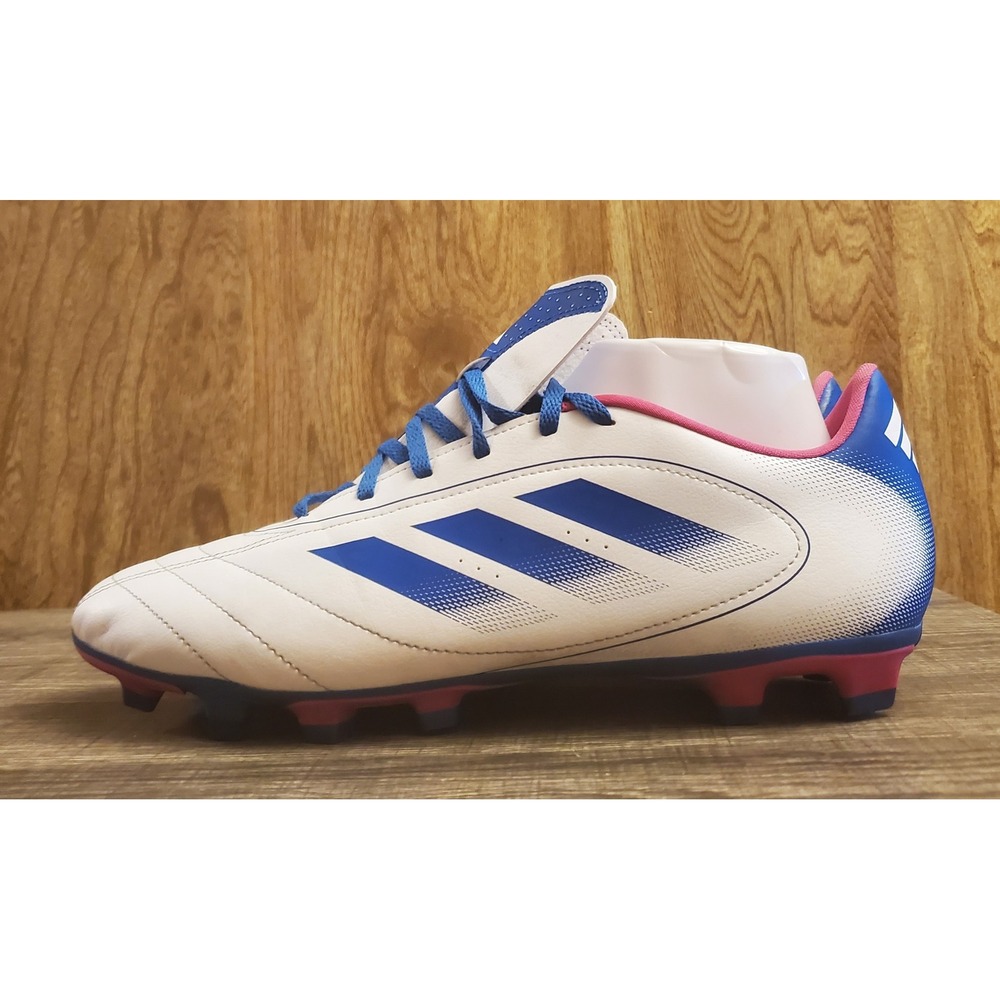 Adidas Goletto Soccer Cleats Shoes Mens Size 11.5 White Blue Pink - Picture 4 of 11